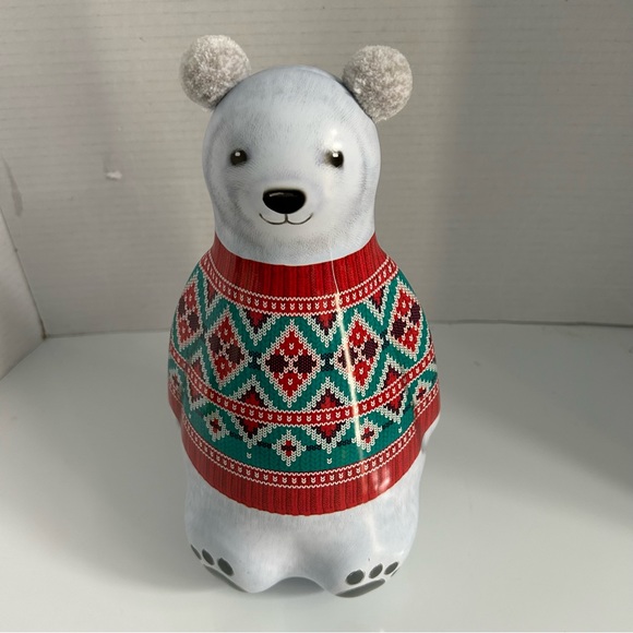 Set of 2 SILVER CRANE tin containers (polar bear and penguin) - Picture 2 of 12